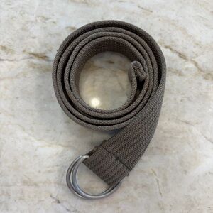 MEN'S SALE Olive Gray Canvas D-Ring Belt 40" Military Style Web Belt Casual